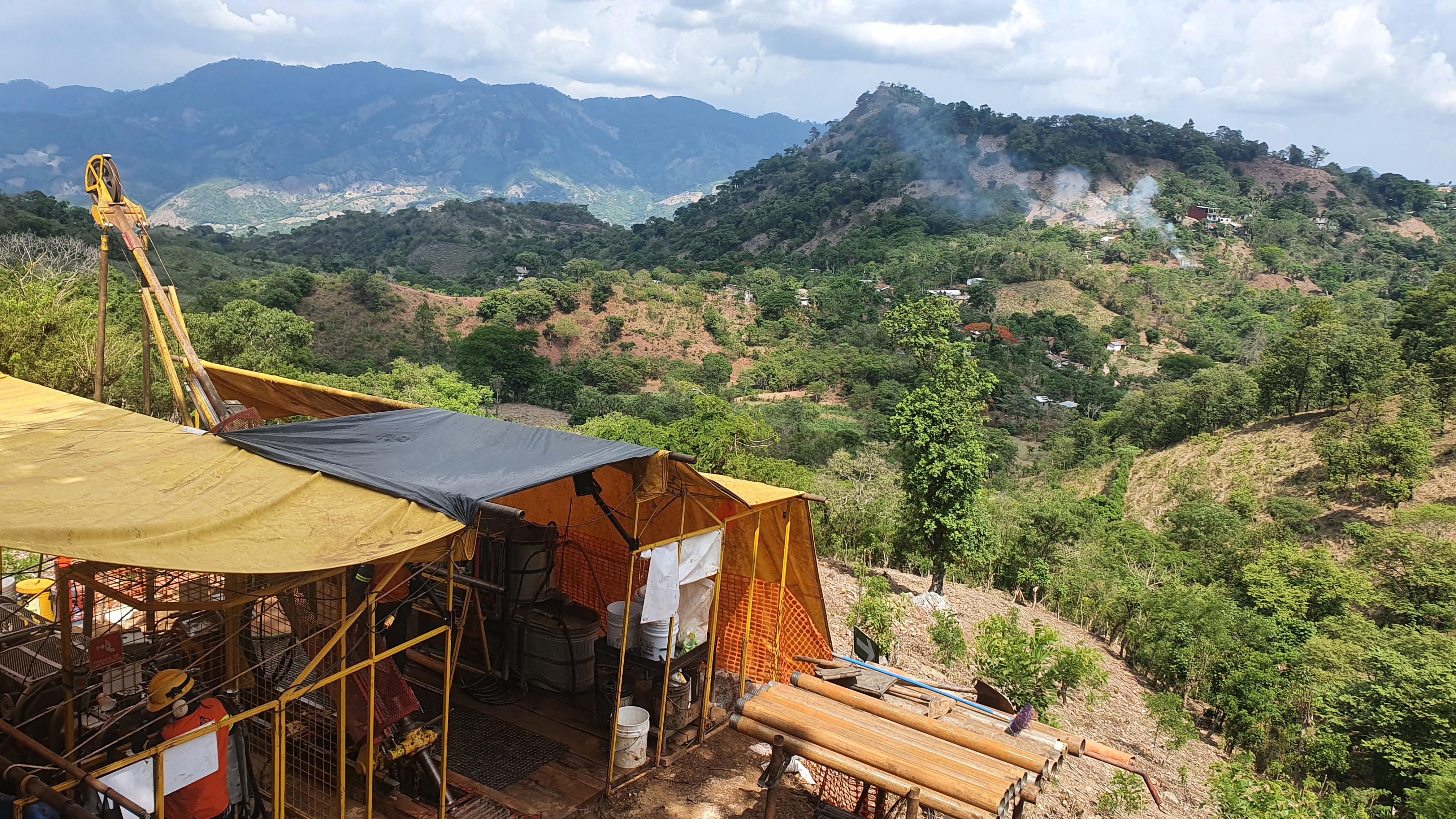 Drill site at the Holly Project, southeast Guatemala