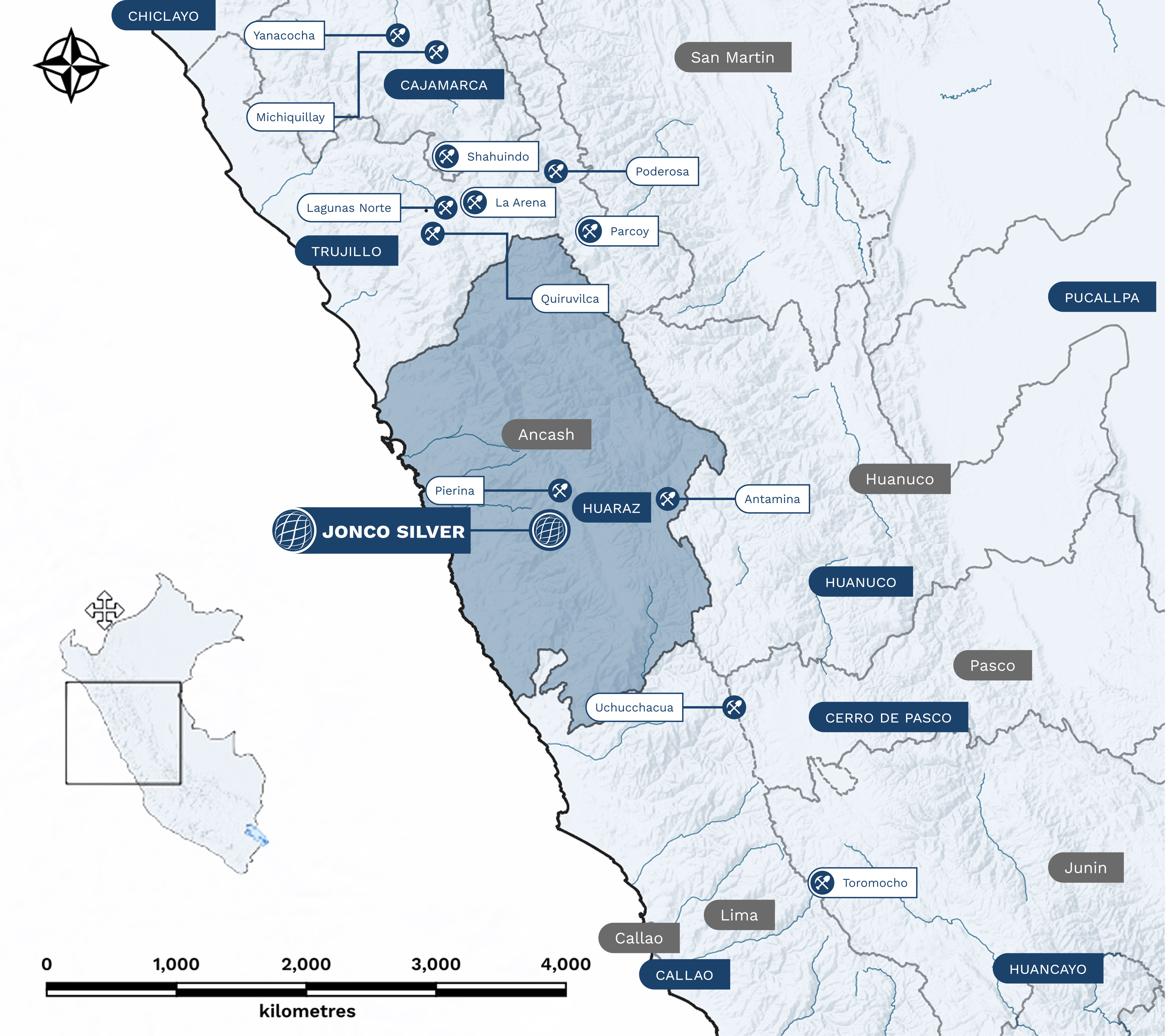 Jonco location map, Peru